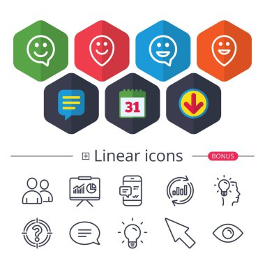 Mutlu yüz konuşma balonu simgeler. 