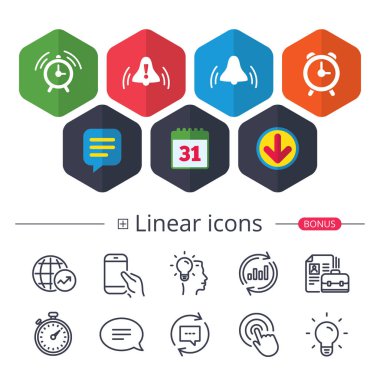 Alarm saati simgeler. 