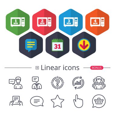 mikrodalga fırın simgeler. 