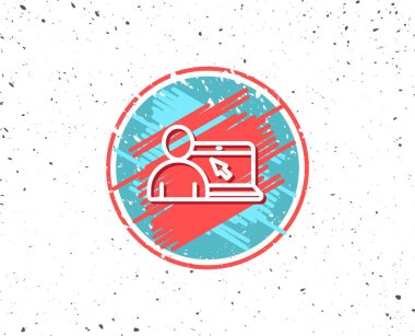 Çevrimiçi eğitim hattı simgesi.