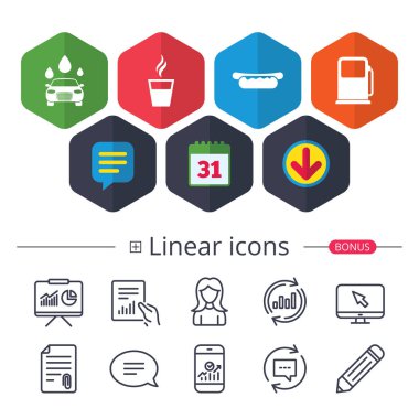 benzin veya gaz istasyonu simgeler Hizmetleri. 