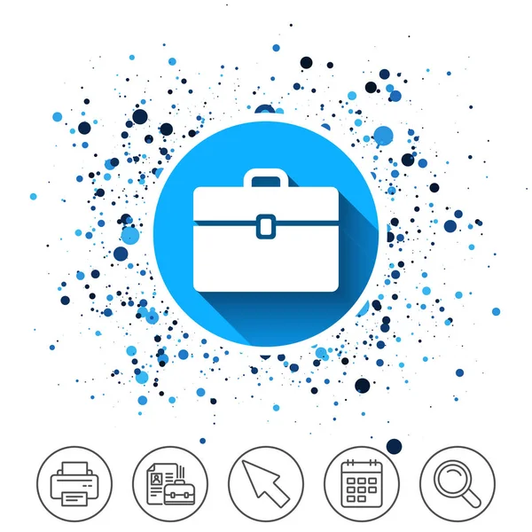 ケース記号アイコン。ブリーフケース ボタン. — ストックベクタ