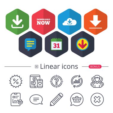 Şimdi işaretleri indir. bulut simgesinden upload.