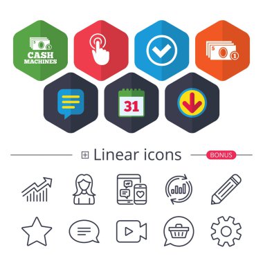 ATM Para Çekme simgeleri.