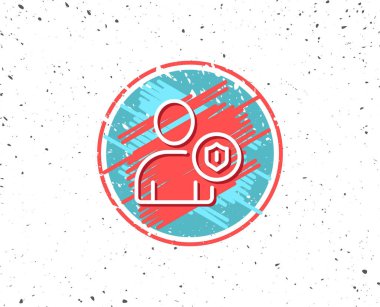 Kullanıcı koruma satırı simgesi. Profil Avatar işareti.