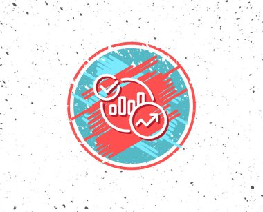 Grafikler, simge istatistikleri satır. Rapor grafik işareti.