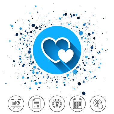 kalp işareti simgesi. aşkın sembolü.