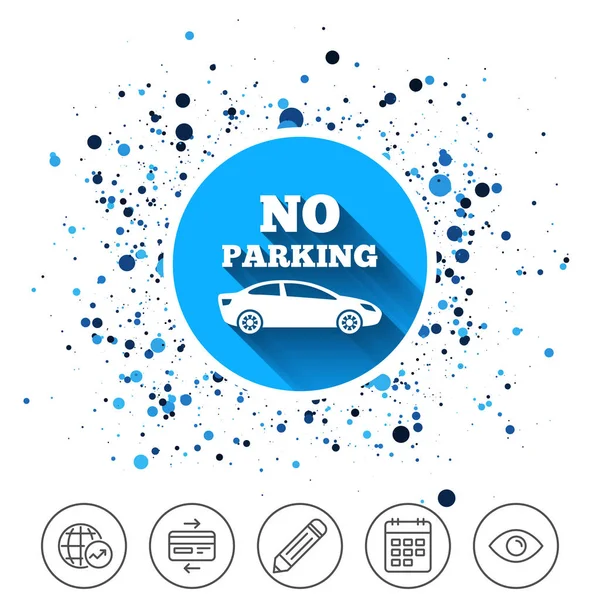 No parking sign icon. Private territory symbol. — Stock Vector