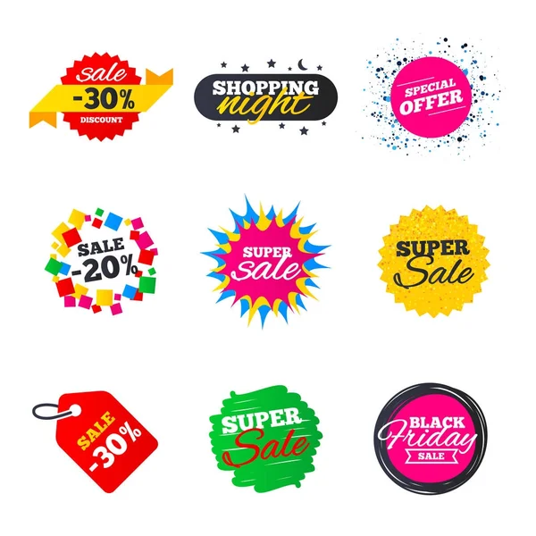 Sale banners templates. Best offers, discounts. — Stock Vector
