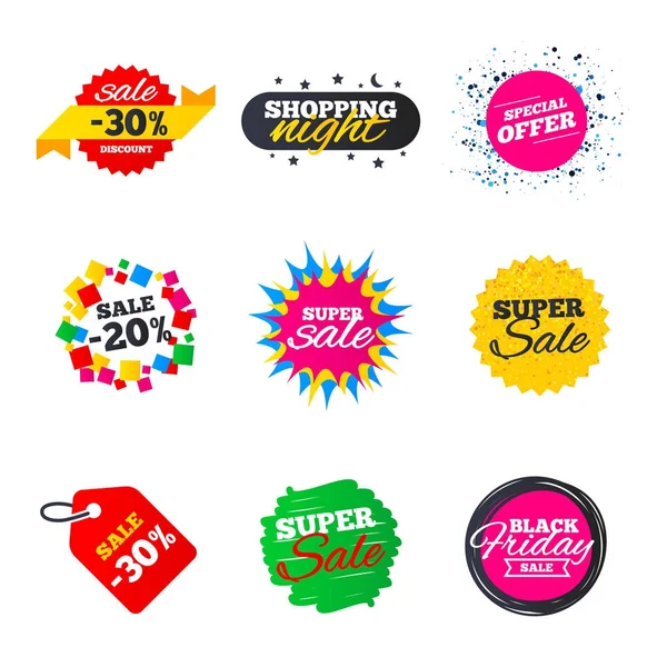 Modelos de banners de venda. Melhores ofertas, descontos . — Vetor de Stock