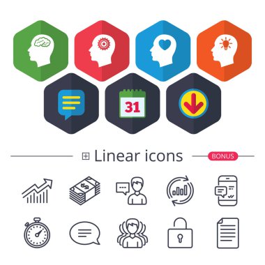 kafa beyin simgesi ile. erkek insan sembolleri.