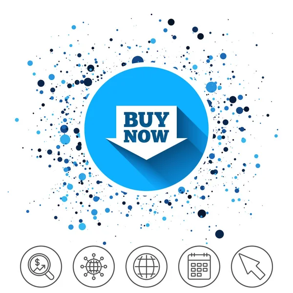Κουμπί Κύκλους Φόντο Αγοράστε Τώρα Και Σύμβολο Εικονίδιο Online Αγορά — Διανυσματικό Αρχείο