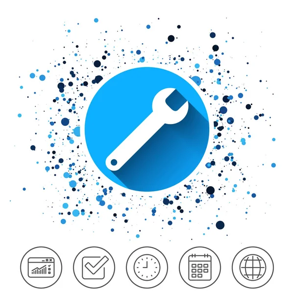 Wrench key sign icon. — Stock Vector