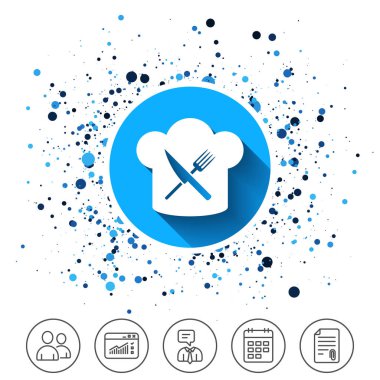 Chef şapka işareti simgesi.