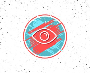 Göz satırı simgesi. Göz ya da optik görme işareti.