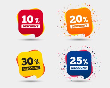 Sale discount icons clipart