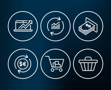 Satış Diyagram ve Atm para simgeleri