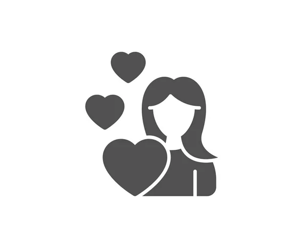 Woman in Love simple icon — Stock Vector