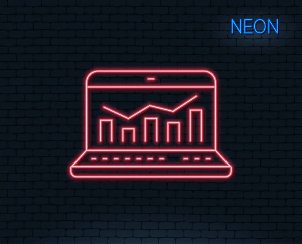 Icona della linea statistica di marketing — Vettoriale Stock