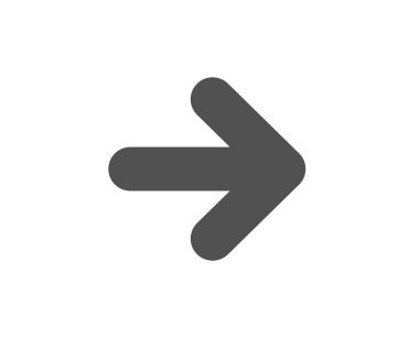 Sonraki ok basit simgesi. İleri ok ucu sembolü. Gezinti işaretçi işaret. Vektör