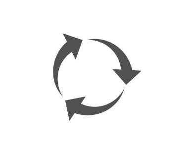 Geri dönüşüm ok simgesi. Atık geri dönüşüm sembolü. Azaltmak ve işareti yeniden kullanabilirsiniz. Kalite tasarım öğeleri. Klasik tarzı. Vektör