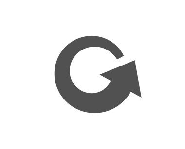 Yeniden yükle ok basit simgesi. Güncelleştirme ok ucu sembolü. Gezinti işaretçi işaret. Vektör