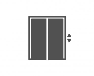 Çizgi simgesini kaldırın. Asansör işareti. Kat sembolü arasında ulaşım. Düzenlenebilir inme. Vektör