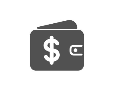 M-cüzdan basit simgesi alışveriş. Dolar işareti. USD para cep sembolü. Kalite tasarım öğeleri. Klasik tarzı. Vektör