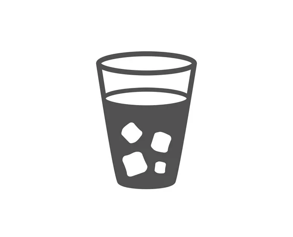 Ijs Thee Eenvoudige Pictogram Frisdrank Drinken Teken Verse Koude Drank — Stockvector