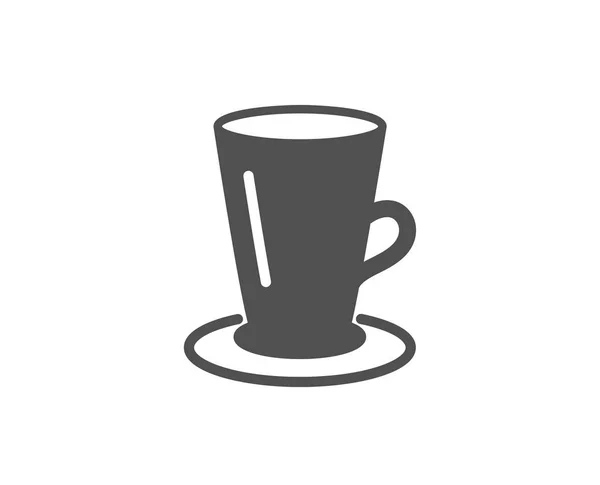Cup Tea Simple Icon Fresh Beverage Sign Latte Coffee Symbol — Stock Vector