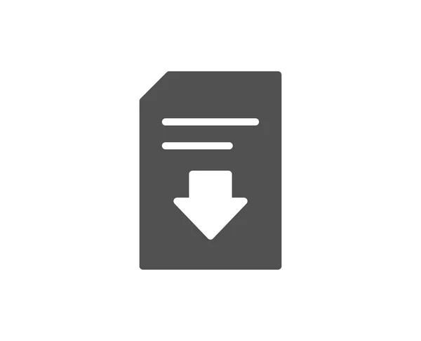 Télécharger Document Icône Simple Fiche Information Signe Symbole Concept Page — Image vectorielle