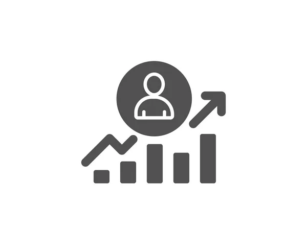 Resultados Empresariales Icono Simple Signo Del Gráfico Crecimiento Profesional Vector — Archivo Imágenes Vectoriales