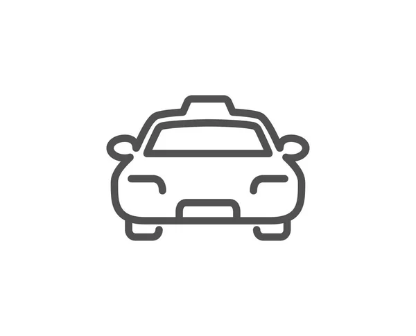 Taxi Lijn Pictogram Client Vervoer Teken Passagiers Auto Symbool Kwaliteit — Stockvector