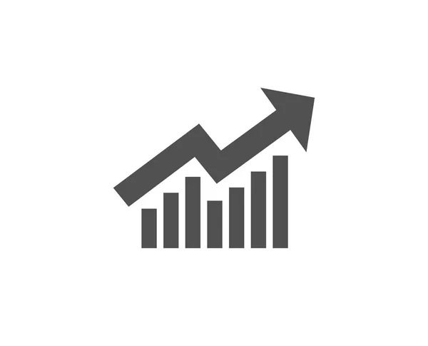 グラフのシンプルなアイコン グラフまたは売上成長の兆候を報告します 分析と統計データのシンボル ベクトル — ストックベクタ