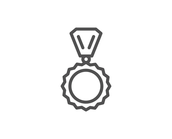 Icône Ligne Award Medal Symbole Réussite Gagnant Gloire Honneur Signe — Image vectorielle