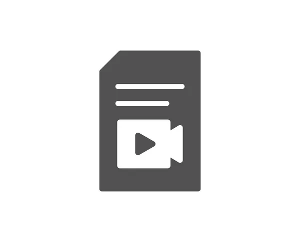 Dokument Med Innehåll Enkla Ikonen Video Vlog Filen Med Kamera — Stock vektor