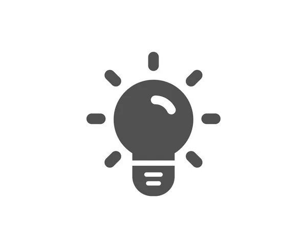 Lâmpada Ícone Simples Sinal Lâmpada Ideia Solução Símbolo Pensamento Elementos — Vetor de Stock