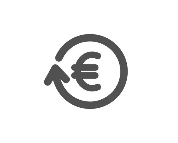 Euron Pengar Exchange Enkel Ikon Banking Valuta Tecken Eur Pengasymbolen — Stock vektor