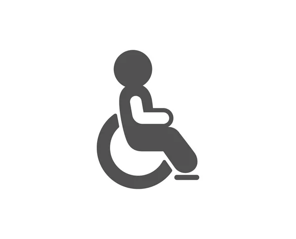 Disabled Simple Icon Handicapped Wheelchair Sign Person Transportation Symbol Vector — Stock Vector