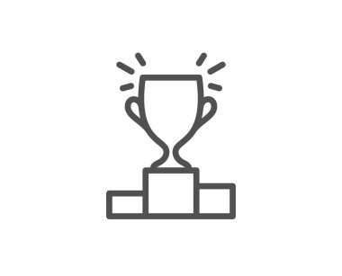 Kazanan podyum satırı simgesi, vektör, illüstrasyon