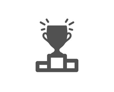 Kazanan podyum satırı simgesi, vektör, illüstrasyon