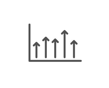 Büyüme grafik basit simgesini, vektör, illüstrasyon