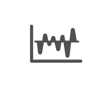 Yatırım grafik hat simgesini, vektör, illüstrasyon