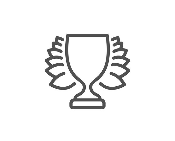 Award cup line icon, vector, illustration