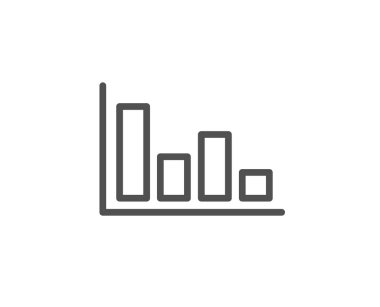 Çubuk grafik sütun grafik hat simgesini, vektör, illüstrasyon