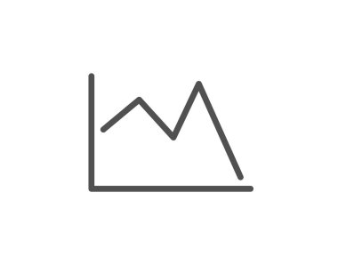 Çizgi grafik simgesini, vektör, illüstrasyon