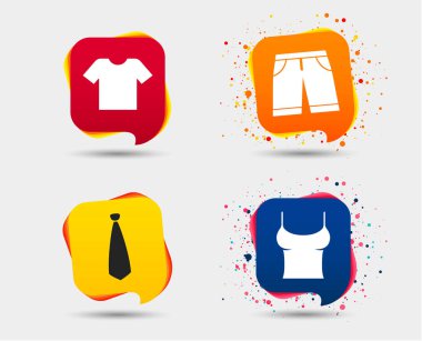 Giysi düz simgeler, vektör, illüstrasyon