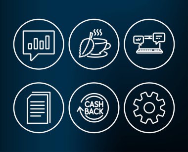Analitik dizi Cashback ve kopya eğe kutsal kişilerin resmi, vektör, illüstrasyon ile sohbet
