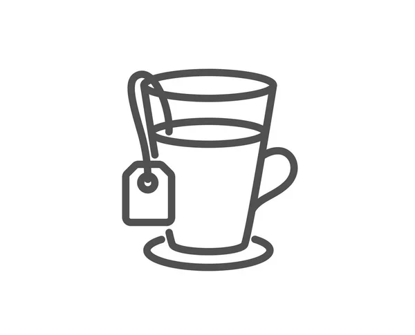 Çay Çanta Satırı Simgesi Vektör Illüstrasyon — Stok Vektör