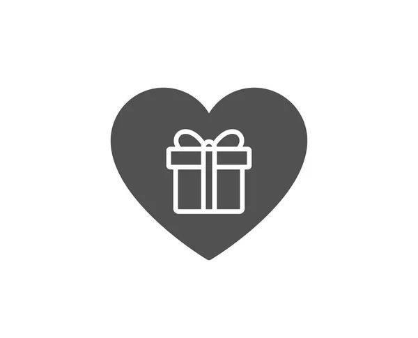 Love Gift Box Simple Icon Vector Illustration — Stock Vector